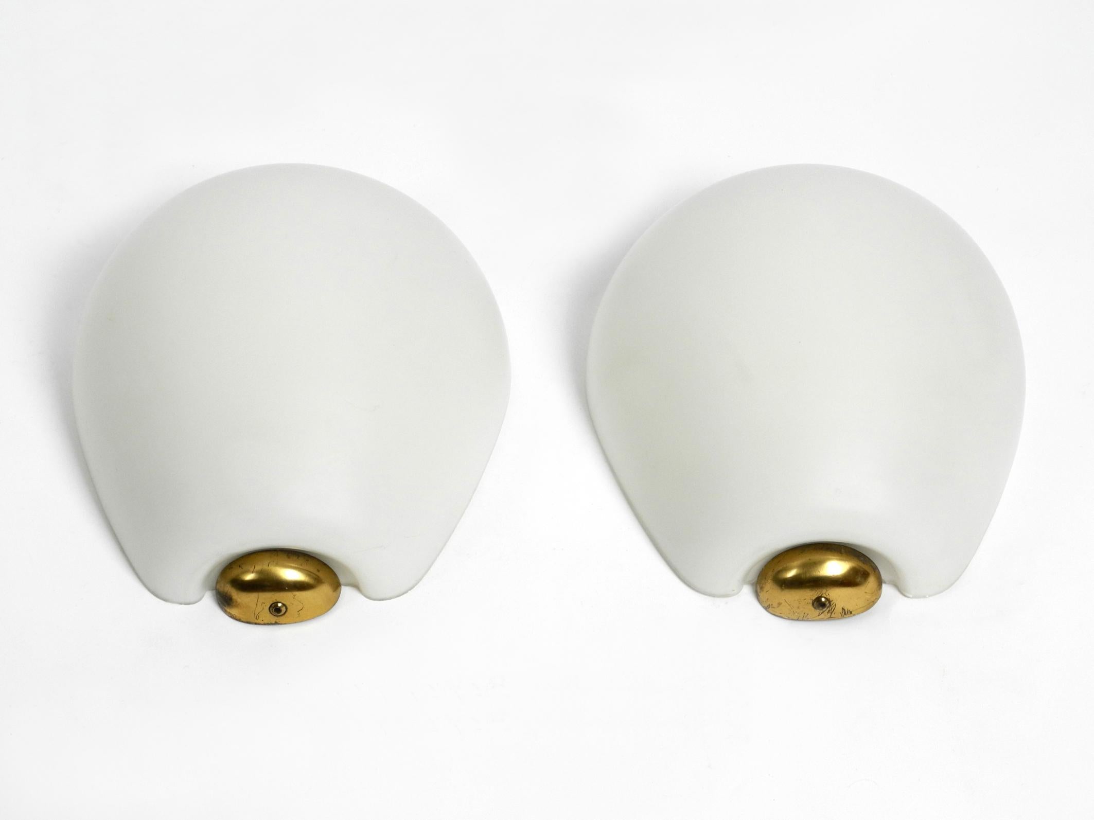 Mid-Century Modern Pair of Midcentury XL Glass Wall Lamps by Wilhelm Wagenfeld for Peill & Putzler