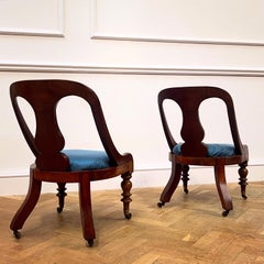 Pair Mid Nineteenth Century Fireside Chairs
