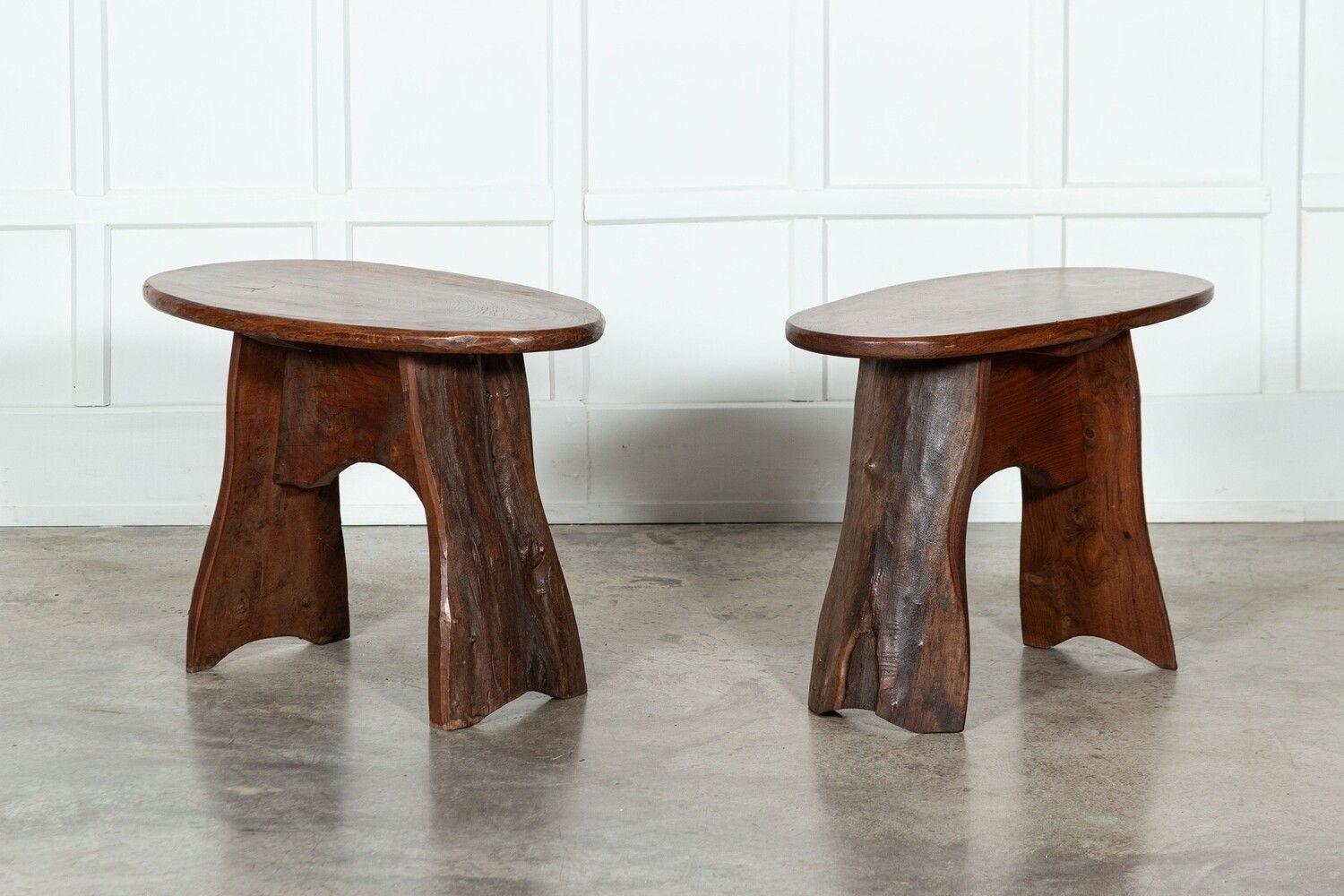 Pair MidC Oak Side / Coffee Tables In Good Condition For Sale In Staffordshire, GB