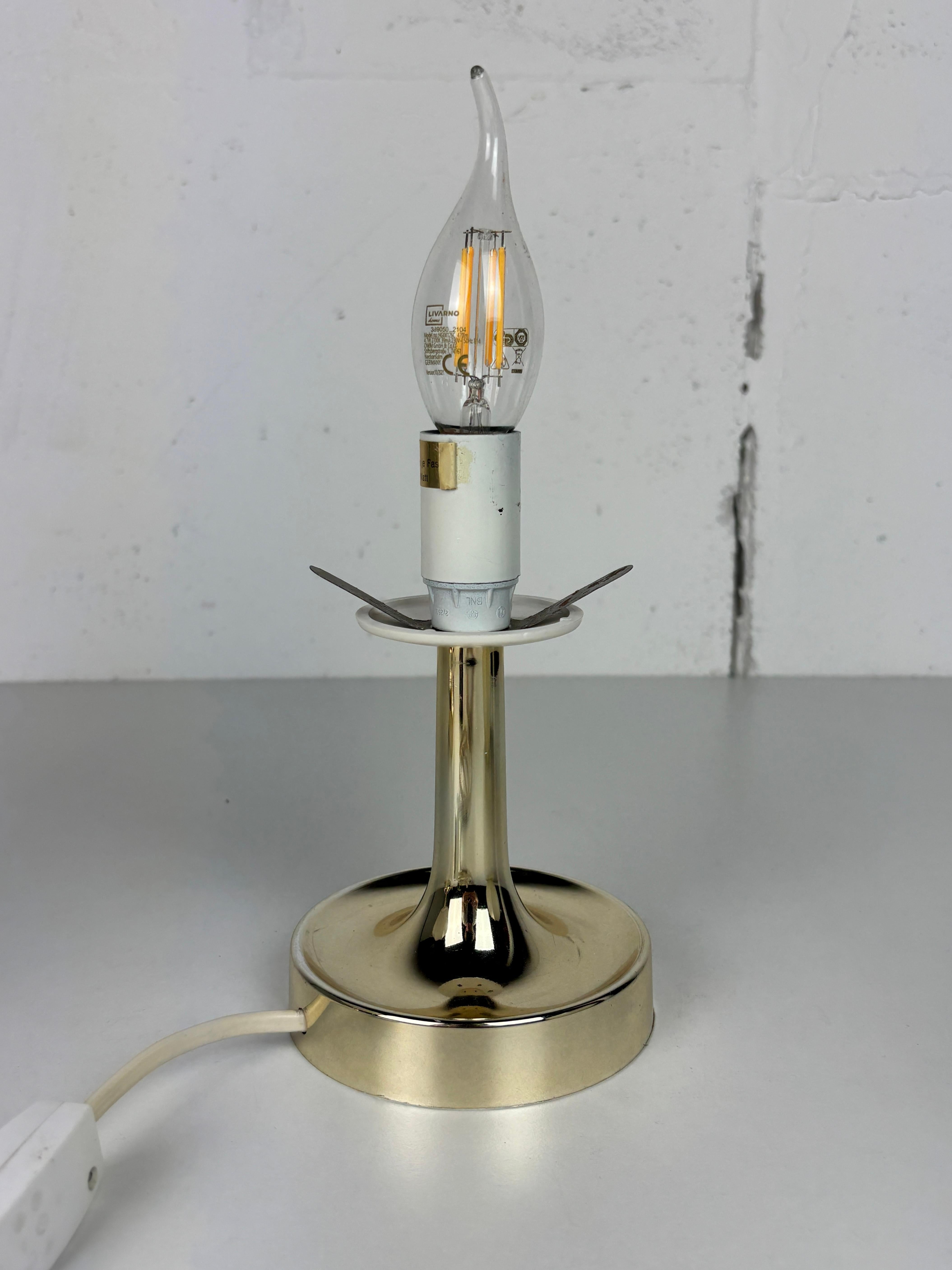 Paire de lampes de table ou de chevet en laiton et cocon du milieu du siècle par Goldkant, 1960s en vente 6