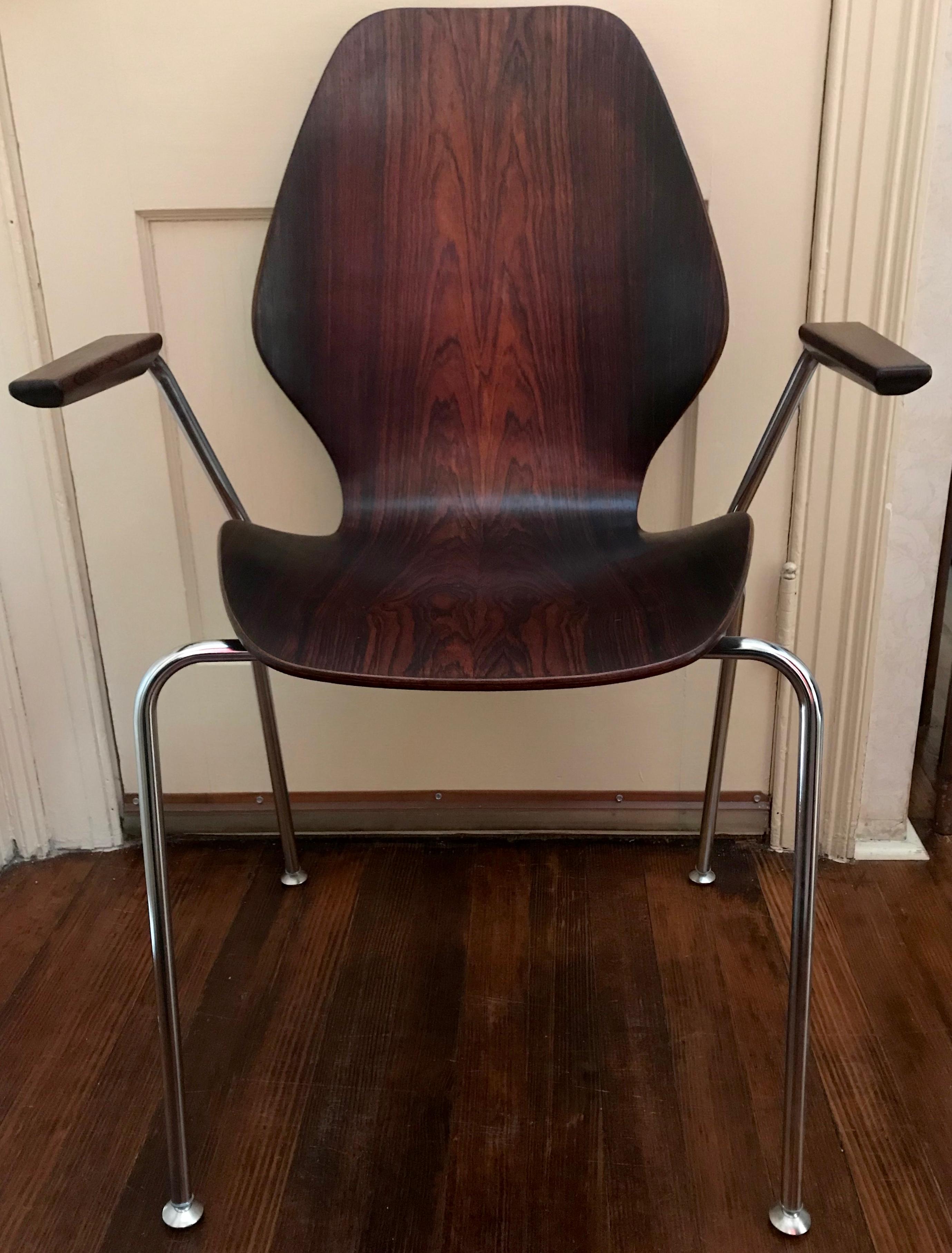 Pair Midcentury Danish Rosewood Chairs For Sale 1