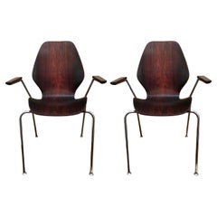 Pair Midcentury Danish Rosewood Chairs