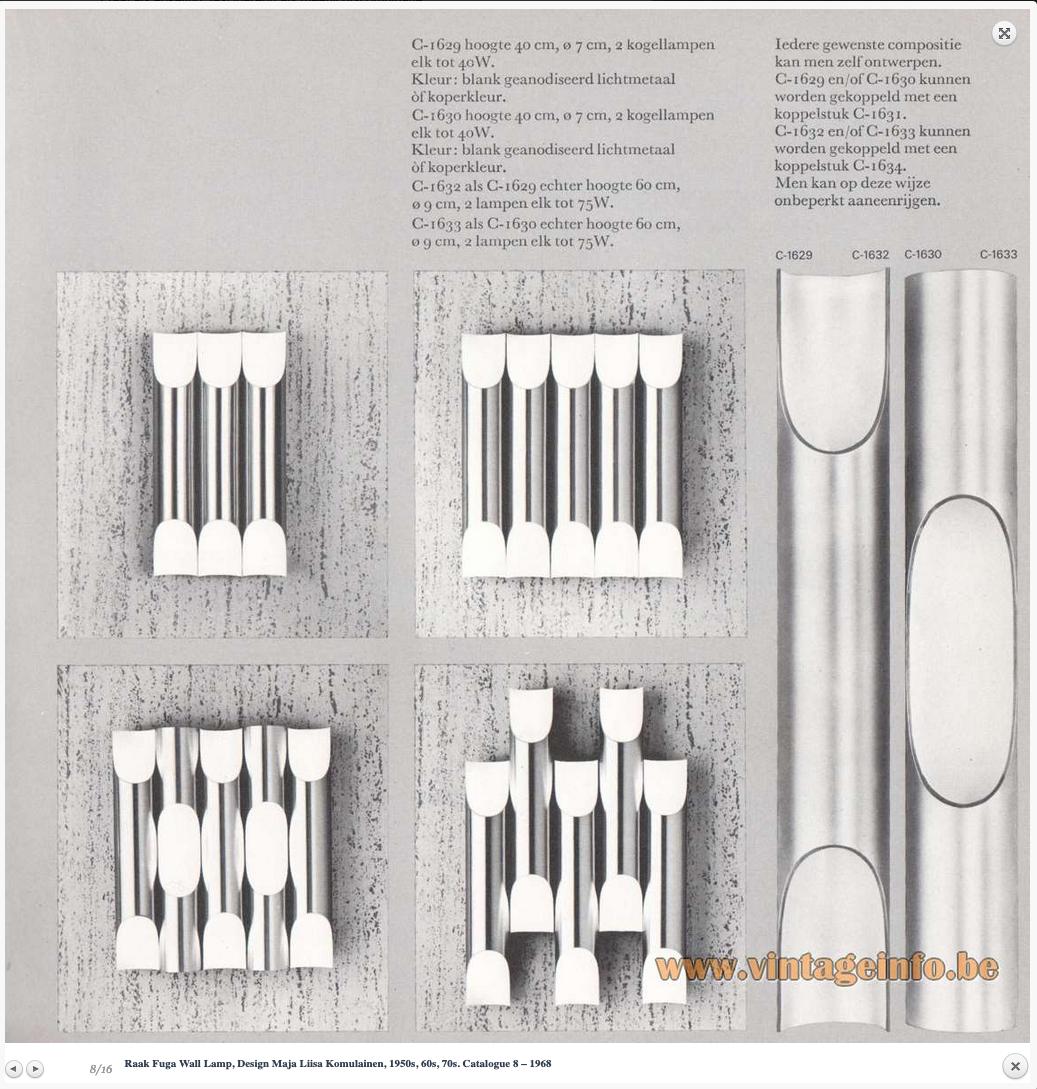 Paire de lampes murales hollandaises Raak Fuga du milieu du siècle 1960 Sconce Space Age Modernist en vente 12