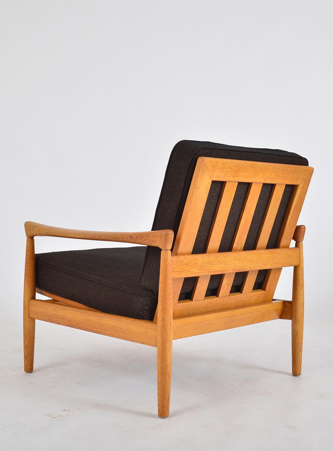 Pair of Midcentury Erik Wørts Oak Lounge Chairs for Broderna Andersson, Sweden 4
