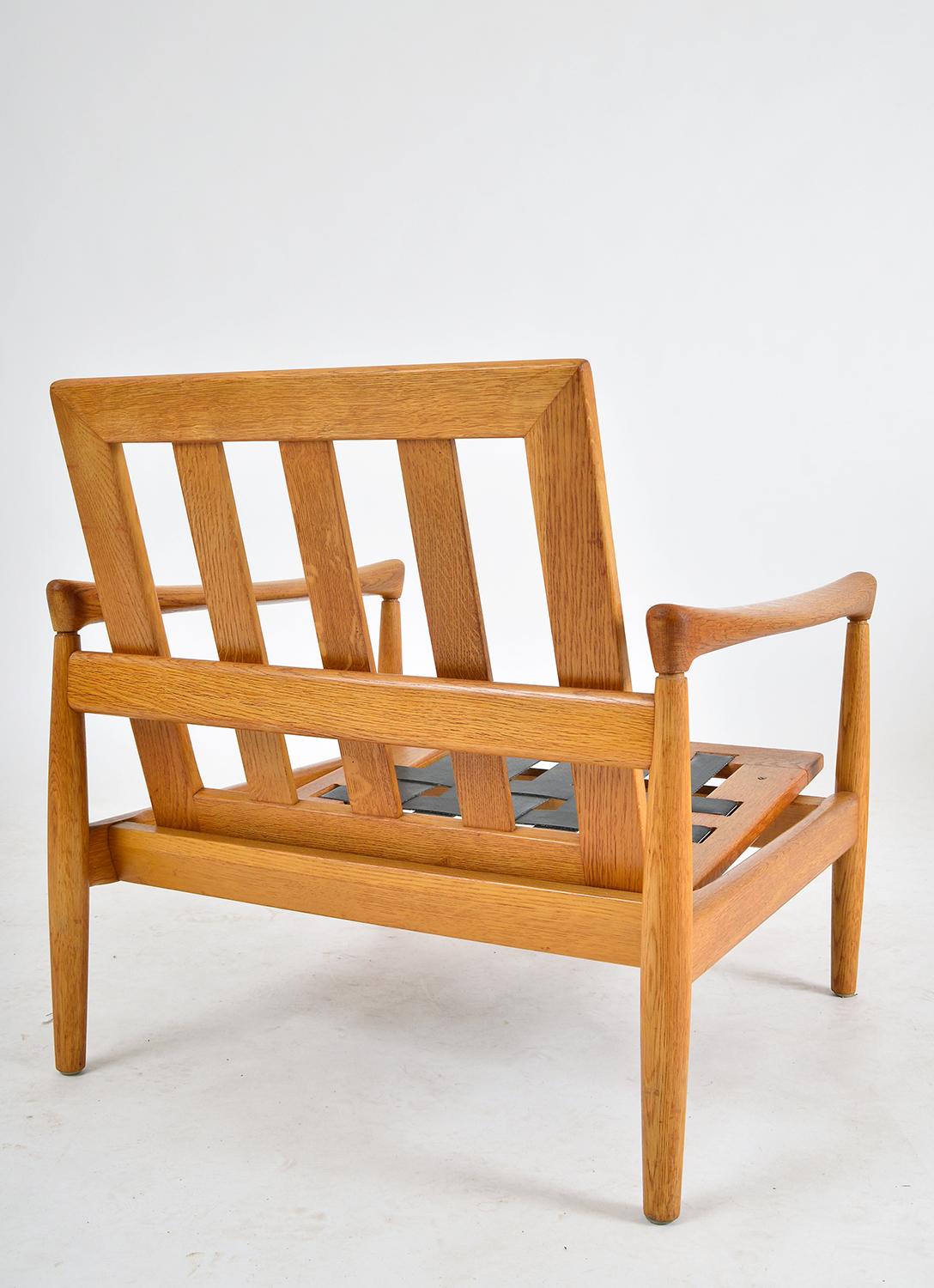 Pair of Midcentury Erik Wørts Oak Lounge Chairs for Broderna Andersson, Sweden 5