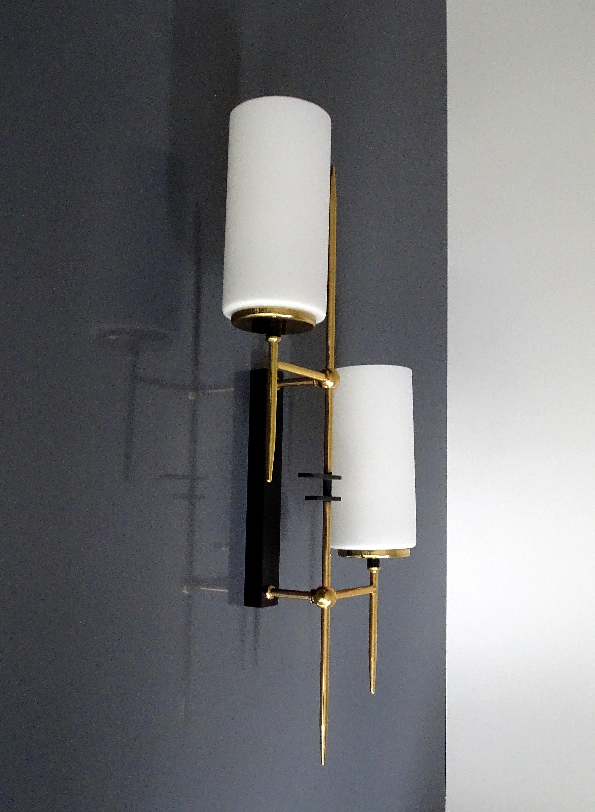 Pair of Stilnovo Style Sconces,  Lunel, 1960s  For Sale 7