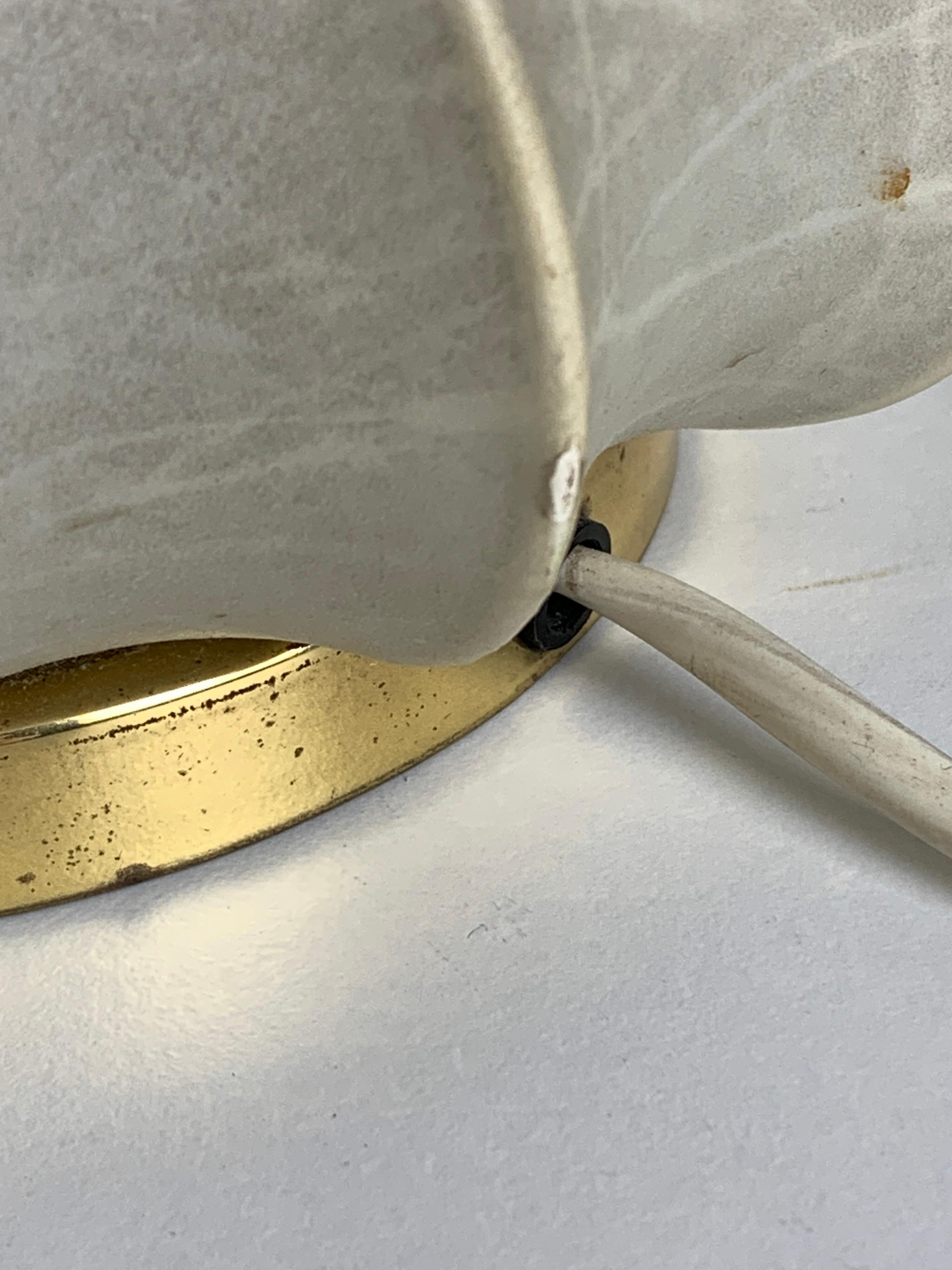 Paar „Gatto“ Kokon-Tischlampen aus der Mitte des Jahrhunderts mit Messing, 1960er Jahre 4