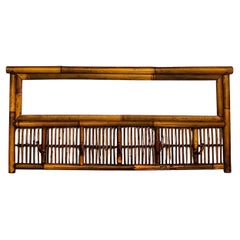 Midcentury Mirrored Bamboo Coatrack