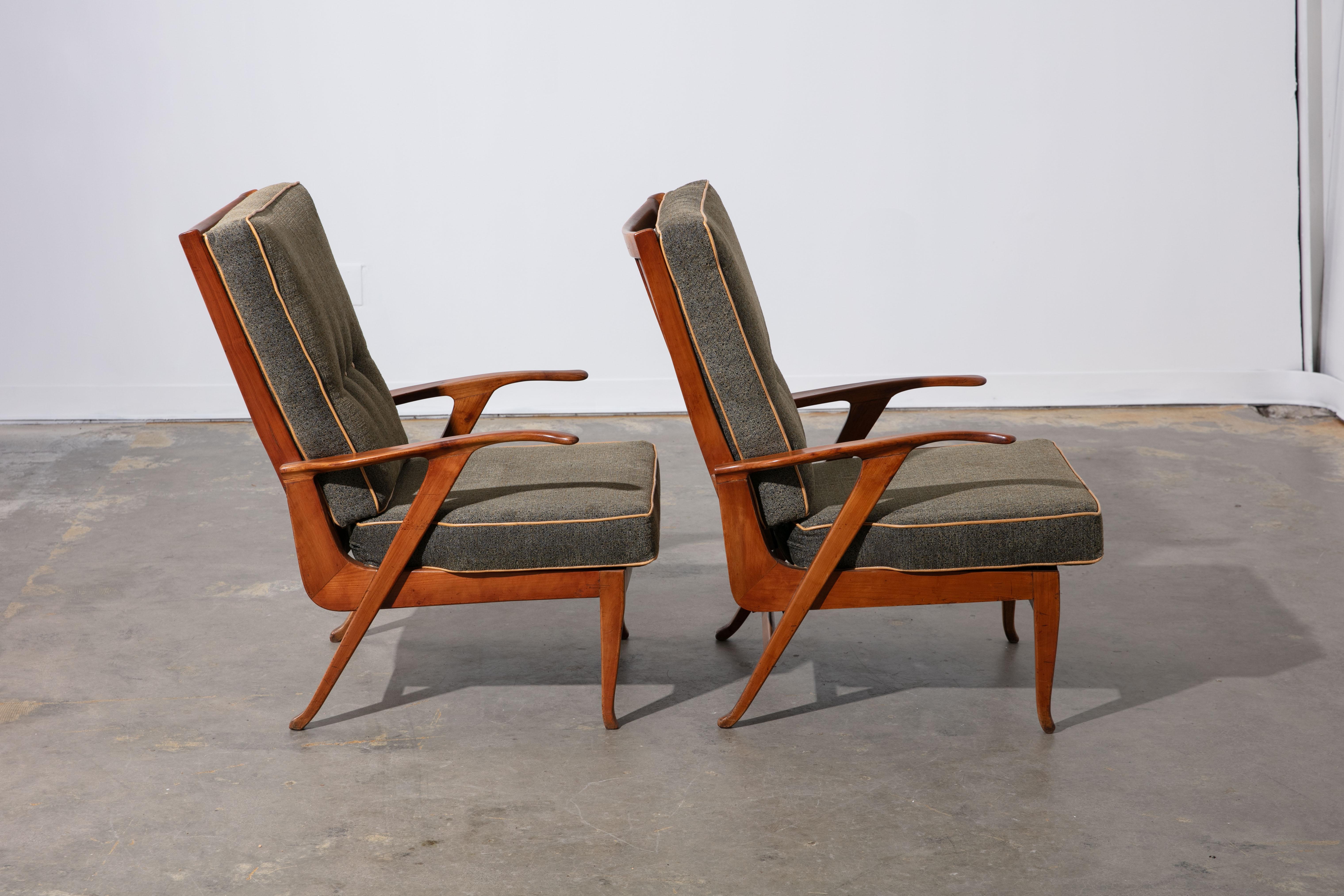 Mid-20th Century Pair Midcentury Modern 1960's Scandinavian Lounge Chairs For Sale