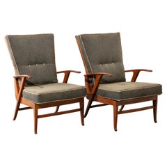 Pair Midcentury Modern 1960's Scandinavian Lounge Chairs