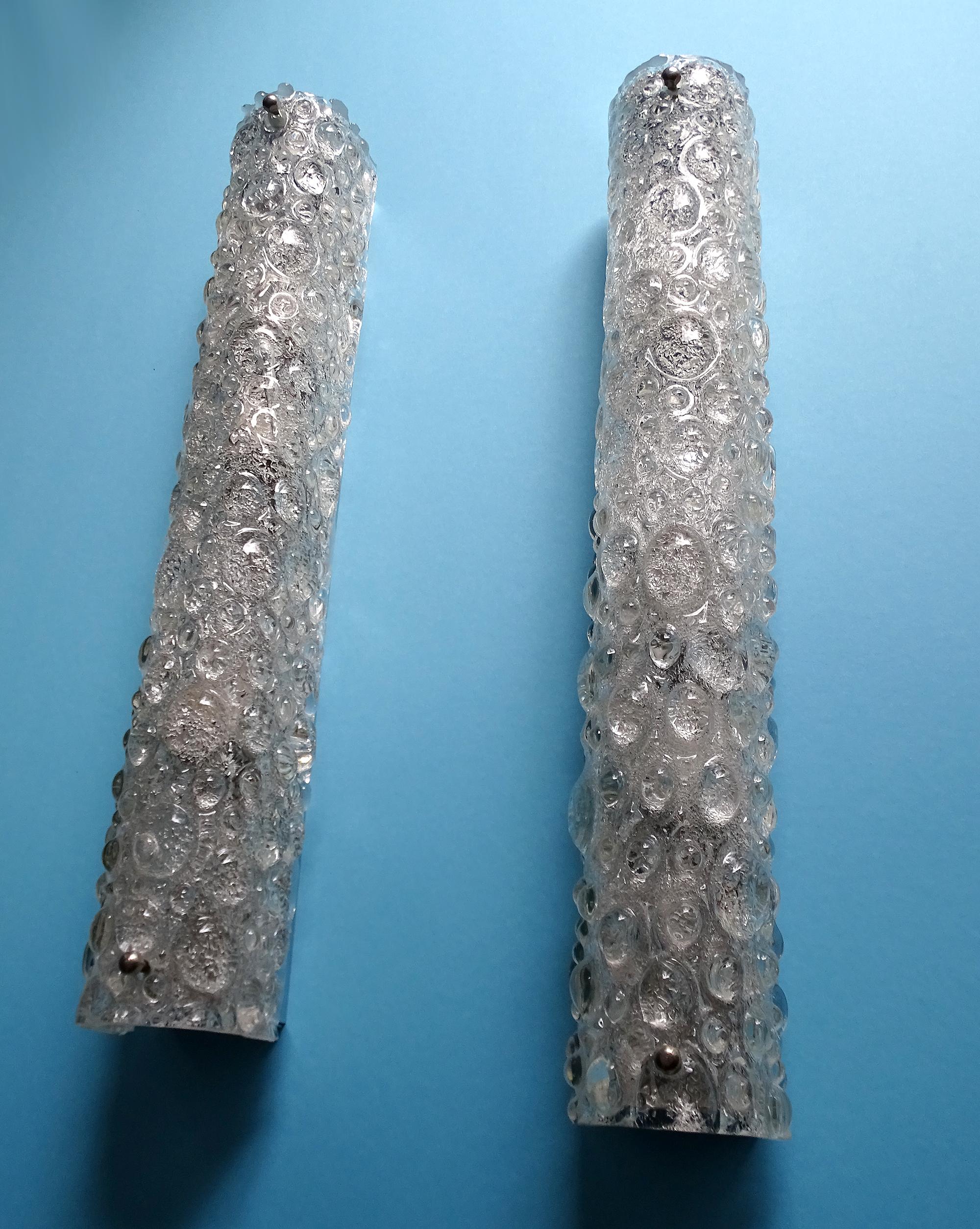 Mid-20th Century Pair XXL Murano Glass Sconces,  1960s