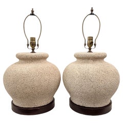 Paar Midcentury Stone Lampen