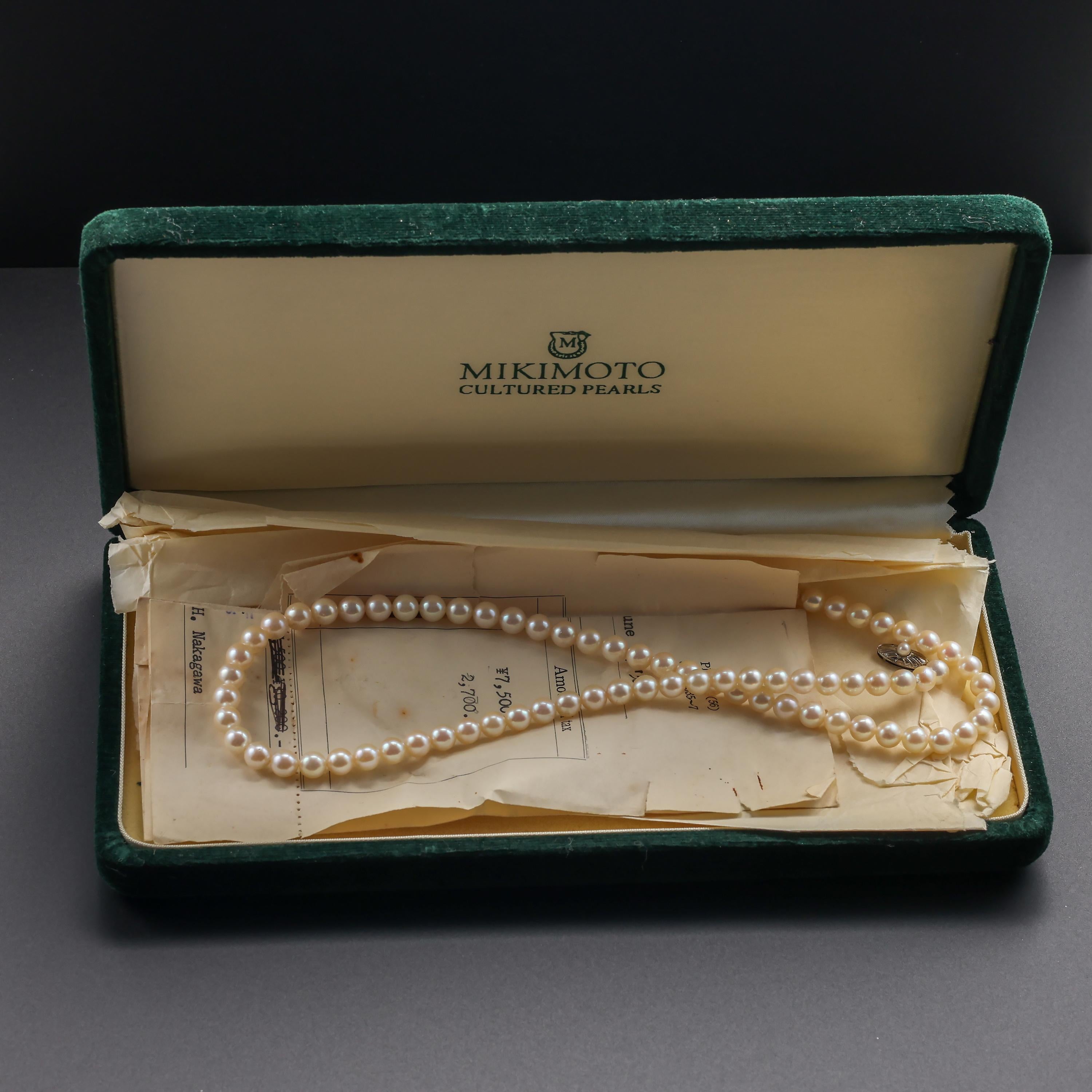 mikimoto pearl necklace box