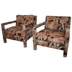 Pair of Milo Baughman for Berhardt Parson Lounge Chairs