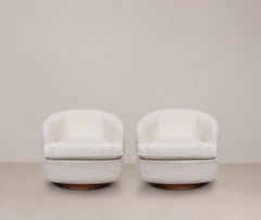 Pareja de sillas giratorias Milo Baughman para Thayer Coggin