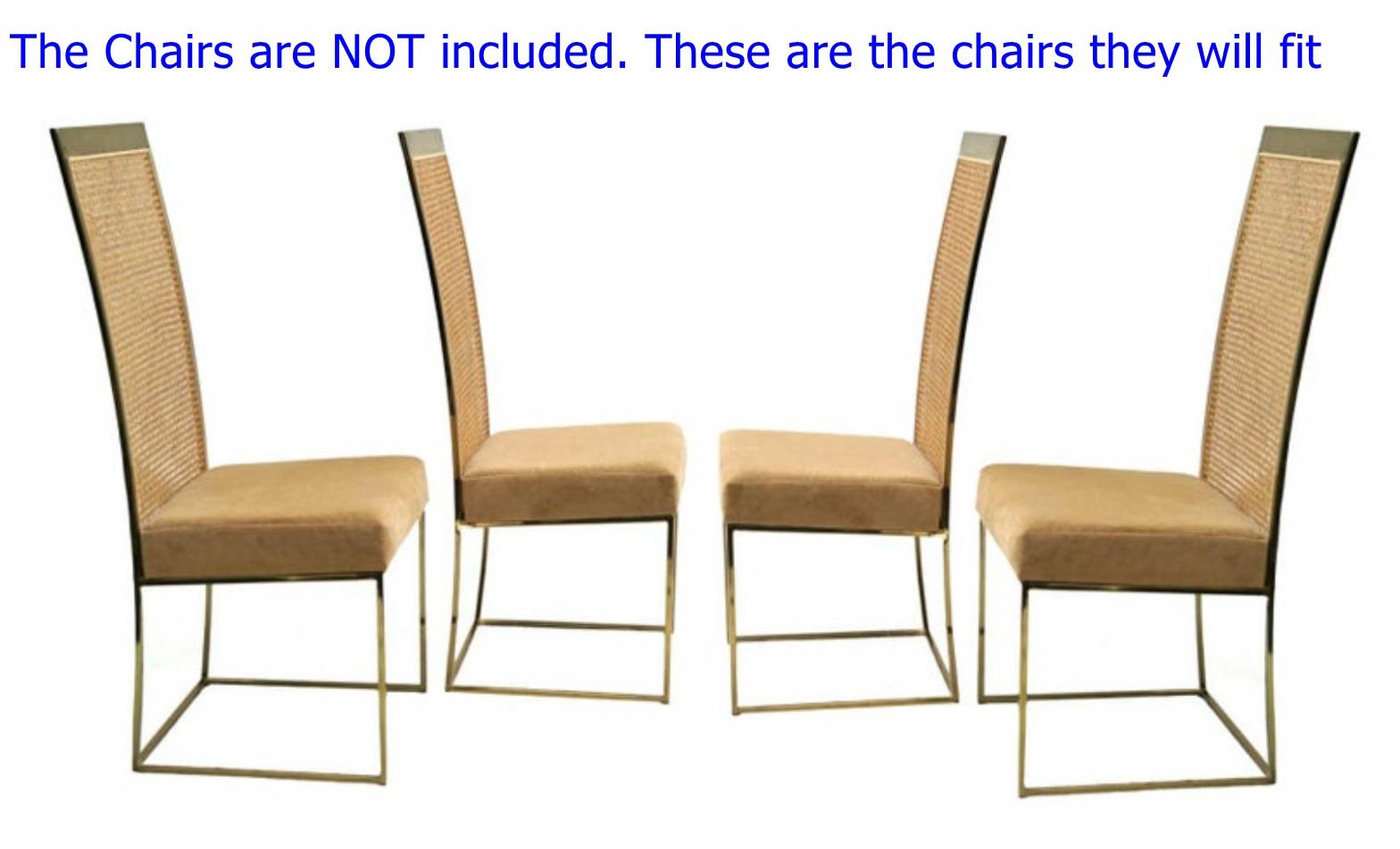 Fin du 20e siècle Paire de chaises de salle à manger originales Milo Baughman Thayer Coggin remplacement de coussins en vente