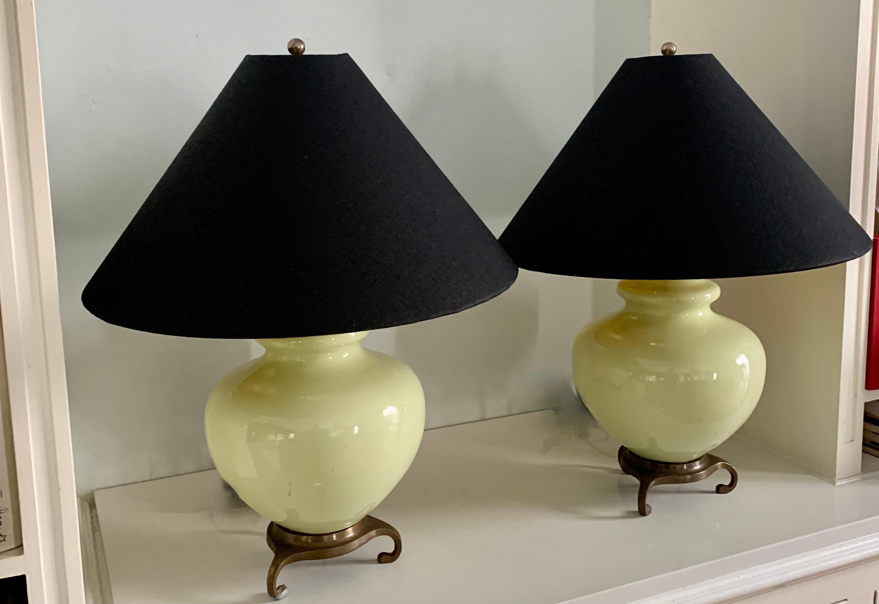 mint green lamps