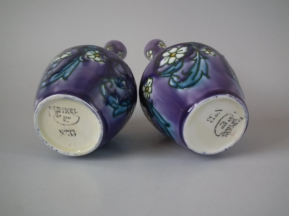 Pair of Minton Secessionist Purple No.33 Vases For Sale 4