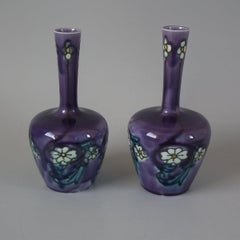 Pair of Minton Secessionist Purple No.33 Vases
