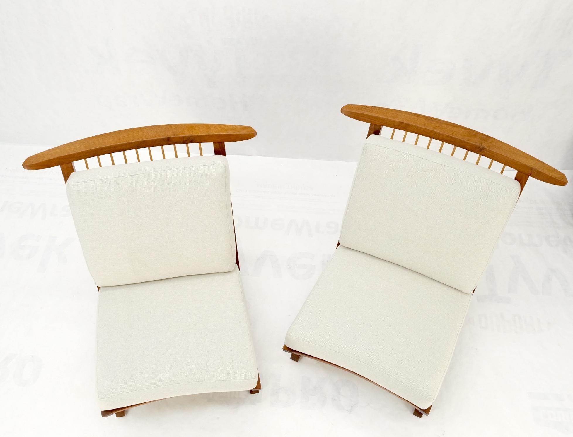 Pair Mira Nakashima Conoid Lounge Chairs After George Nakashima, 2000 For Sale 6