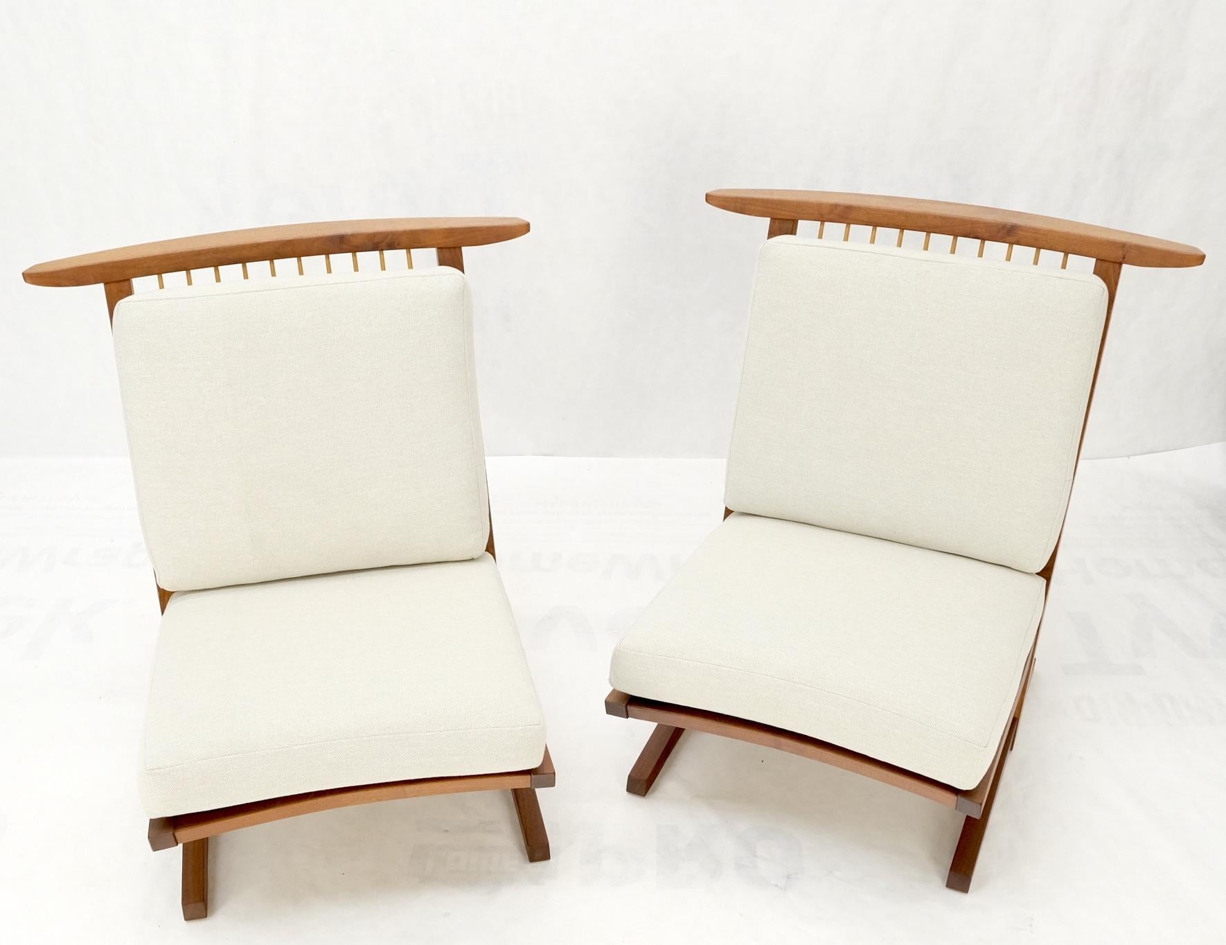 Pair Mira Nakashima Conoid Lounge Chairs After George Nakashima, 2000 For Sale 10