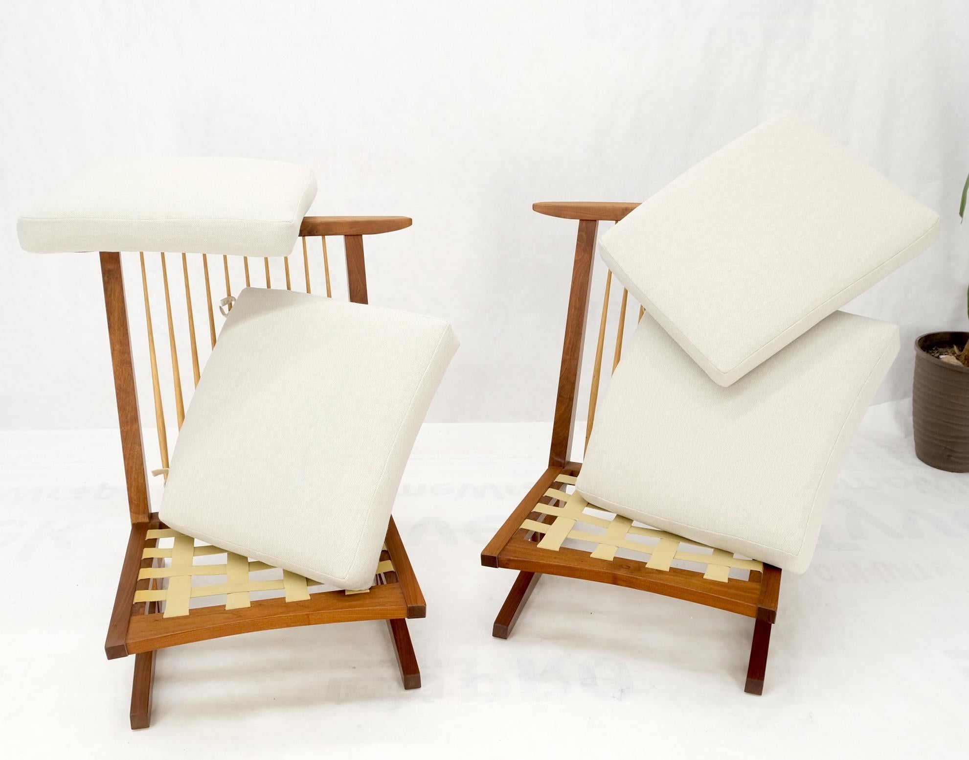 Pair Mira Nakashima Conoid Lounge Chairs After George Nakashima, 2000 For Sale 11