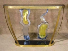 Pair Mixed Metal Console Tables