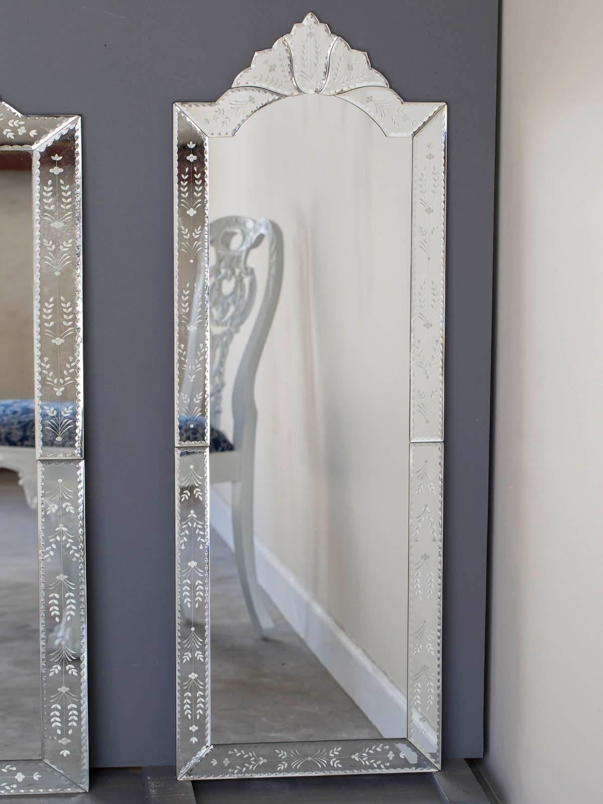 Contemporary Pair of Modern Italian Venetian Mirrors, circa 2015