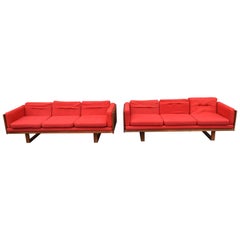 Pair Modern Rosewood Paul Cardovius Sofas for France & Son