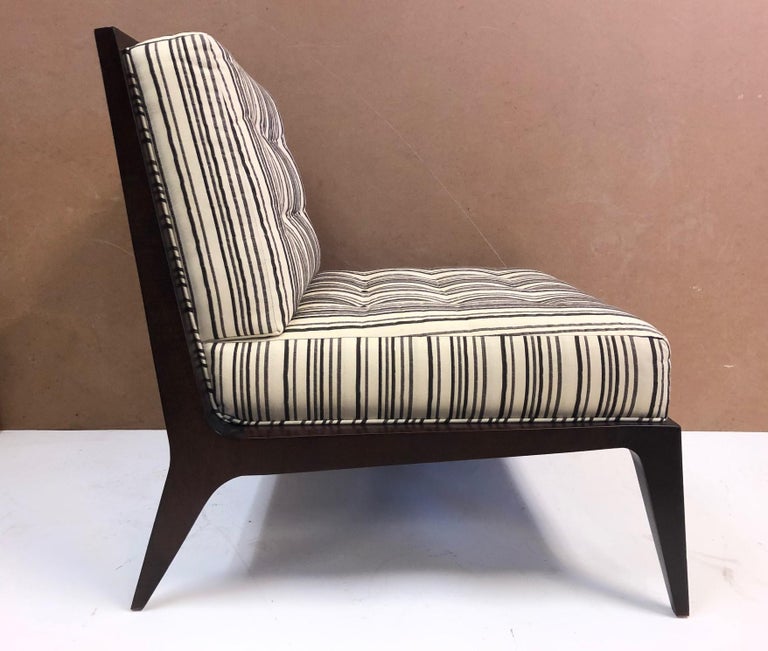 Pair of Modern Striped Lounge Chairs For Sale at 1stdibs