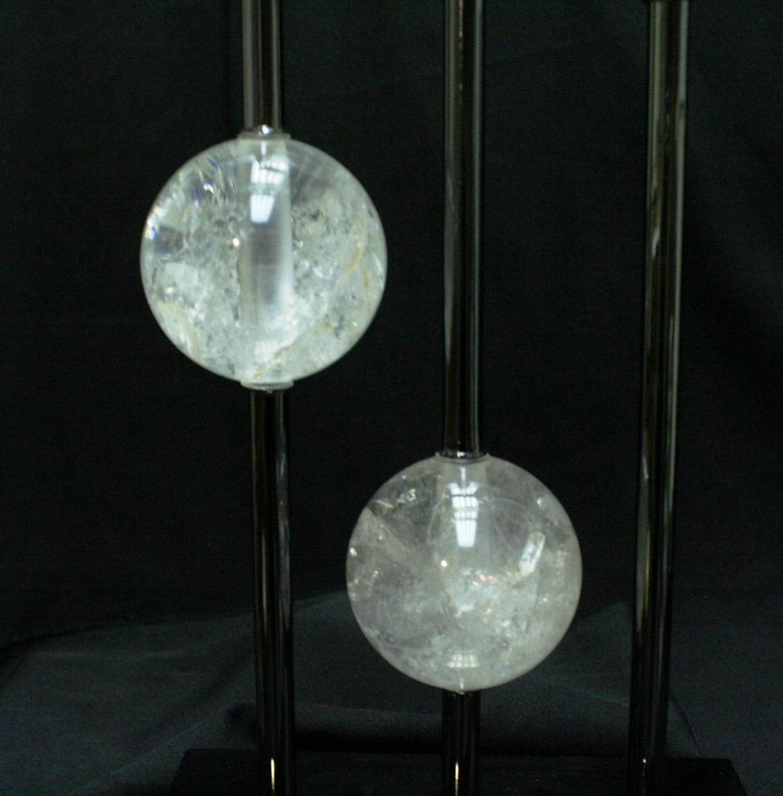 Pair of Modern Style Rock Crystal Lamps For Sale 6