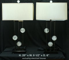 Pair of Modern Style Rock Crystal Lamps