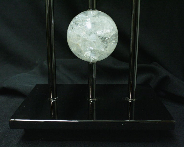 Pair of Modern Style Rock Crystal Lamps In New Condition For Sale In Cypress, CA