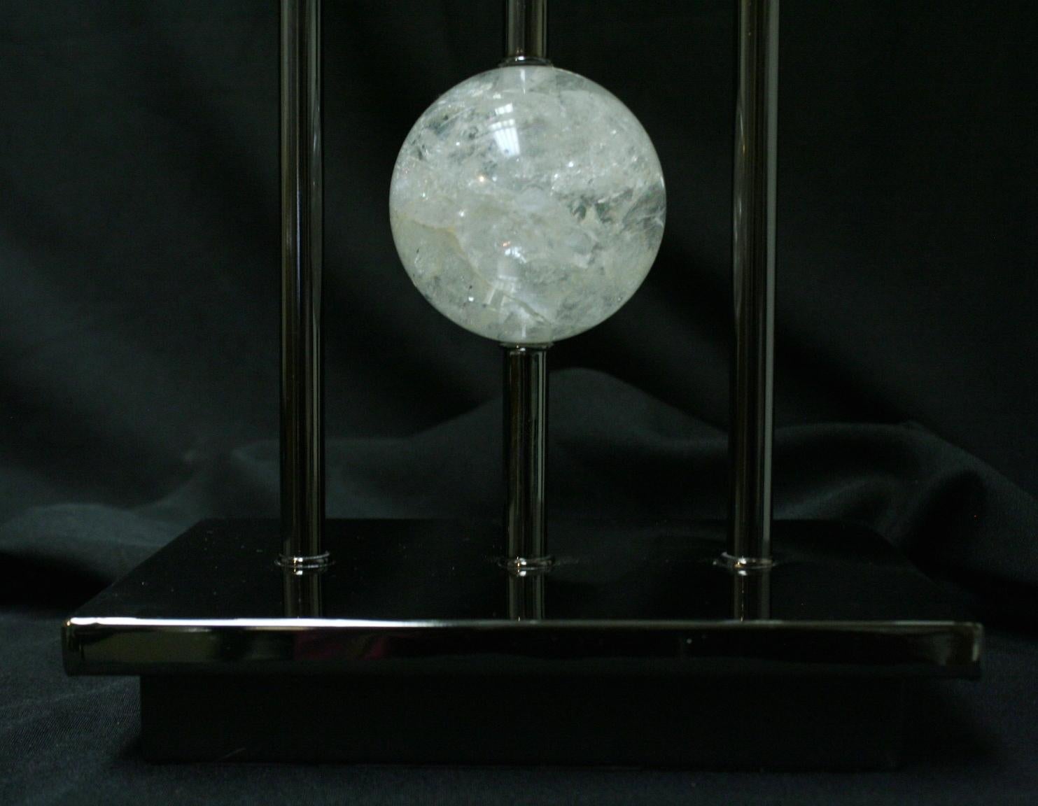 Pair of Modern Style Rock Crystal Lamps For Sale 2