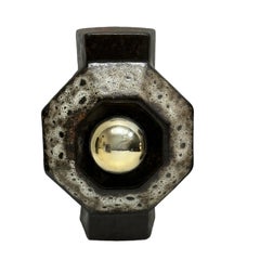 Pair Modernist 1970s German Ceramic Fat Lava Wall Lights Sconces by Pan Leuchten