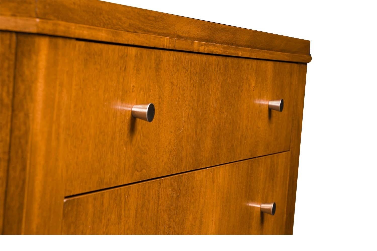 Pair Modernist Ethan Allen Radius Bachelor Chest Dressers For Sale at
