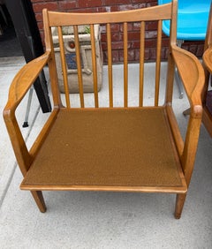 Pair Modernist Lawrence Peabody for Selig Danish Modern Danish Lounge Chairs