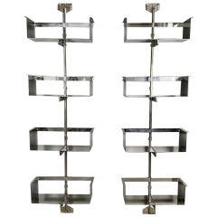 Pair of Modular Wall-Mounted Shelving System by Vittorio Introini for Saporiti
