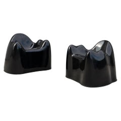 Paire de chaises molar de Wendell Castle des années 1970, moderne de l'ère de la fibre de verre enduite de gel