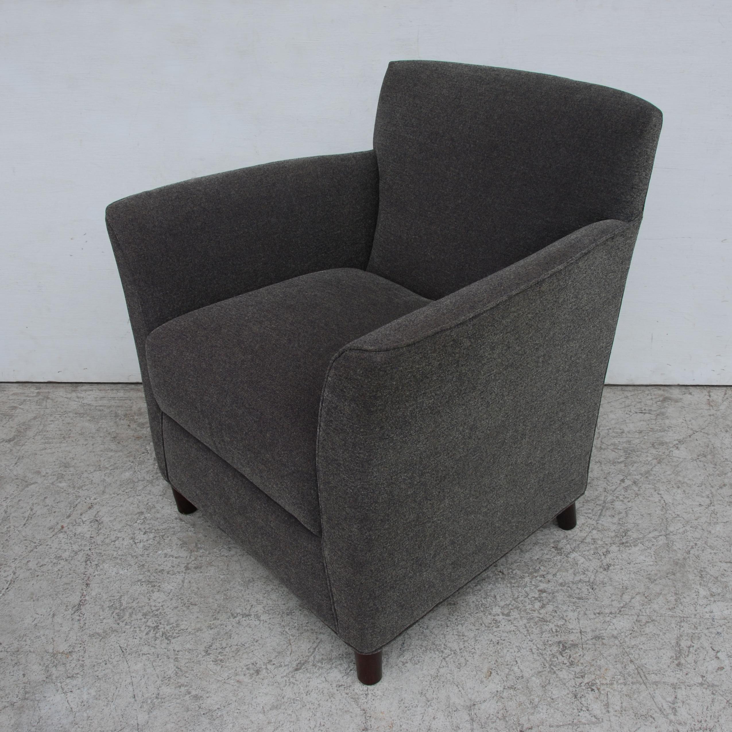 Pair of Moleskin Lounge Chairs by Bernhardt Furniture In Good Condition In Pasadena, TX