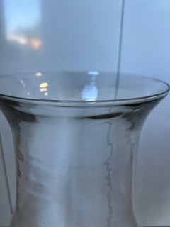 Pair, Monumental 19th Century American Blown Glass Hurricane Candle Shades 22.5"