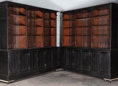Monumentale libreria / vetrinetta inglese ebanizzata