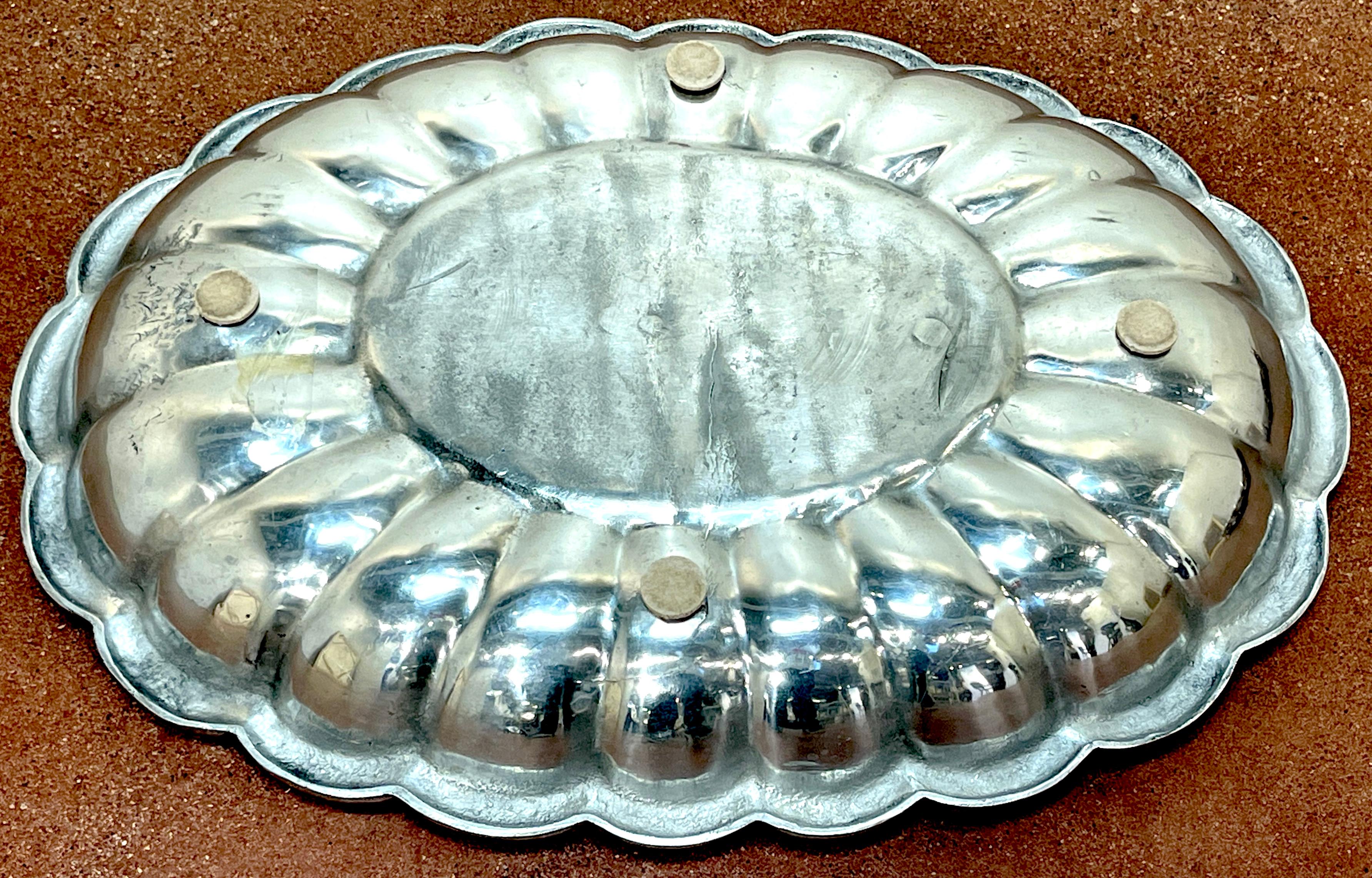 Pair Monumental Arthur Court Neoclassical / Southwest Style Oval Salvers/Trays For Sale 6