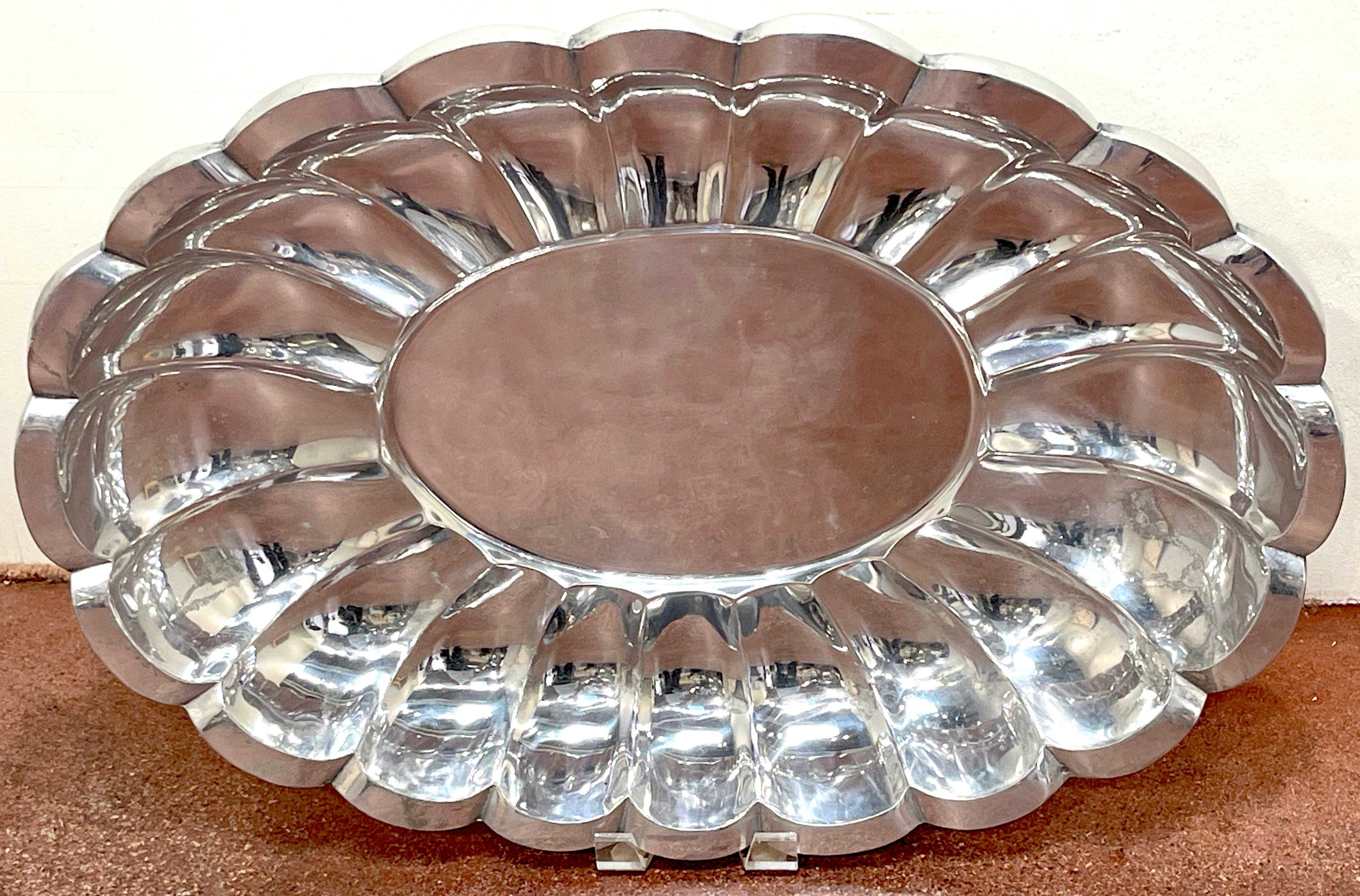 Pair Monumental Arthur Court Neoclassical / Southwest Style Oval Salvers/Trays For Sale 3