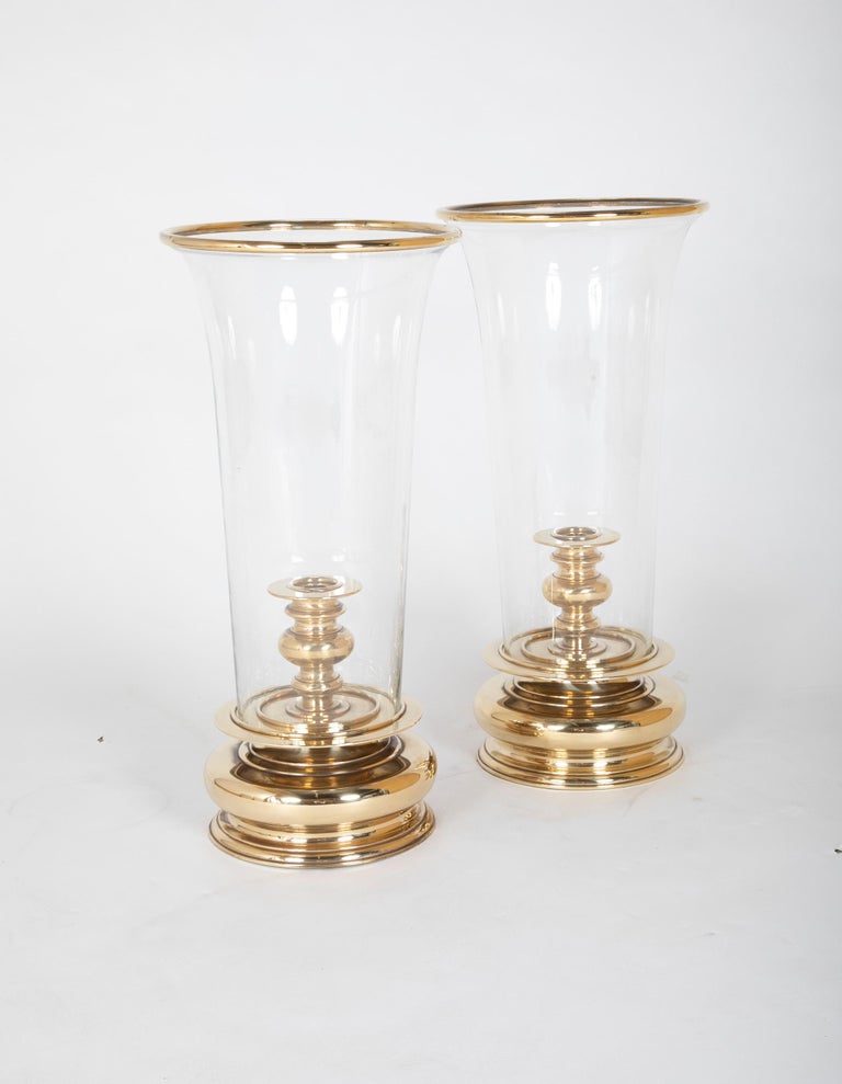 Pair Of Monumental Brass Hurricane Lamps By Chapman At 1stDibs pair-of-monumental-brass-hurricane-lamps-by-chapman-at-1stdibs
