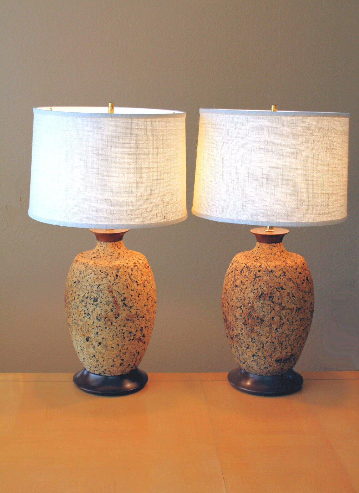 SENSATIONAL!

PAIR
MID CENTURY
DECORATIVE CORK 
TABLE LAMPS

 
In the Manner of Raymor

MID CENTURY PANACHE!

Dimensions:  35