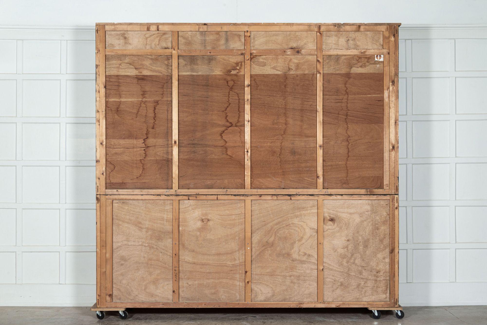 Monumental Ebonised Glazed Pine Housekeepers Cabinet For Sale 15