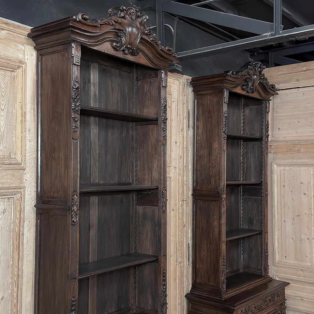 Pair of Monumental French 19th Century Louis XIV Style Bookcases ~ Bibliotheques For Sale 9