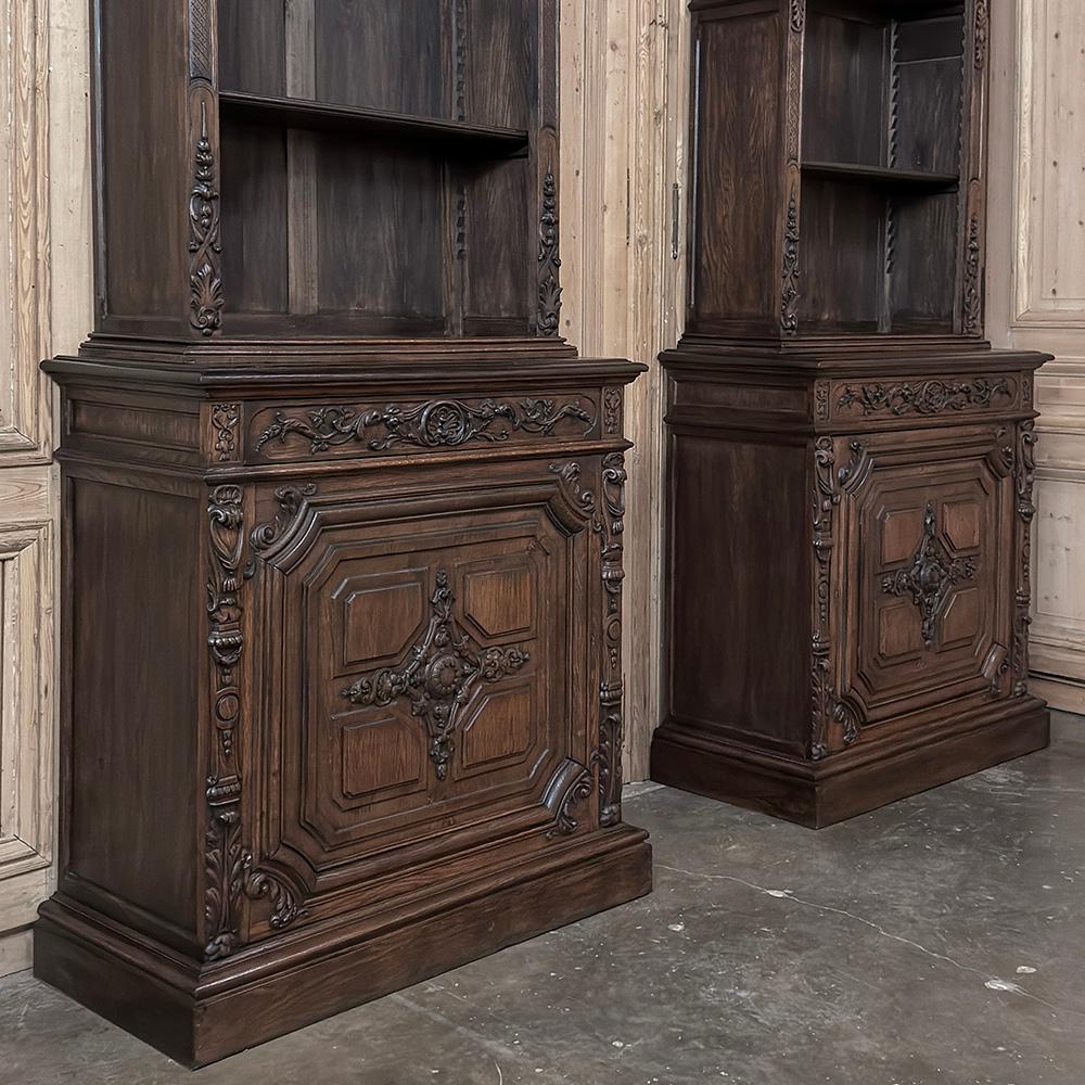 Pair of Monumental French 19th Century Louis XIV Style Bookcases ~ Bibliotheques For Sale 10