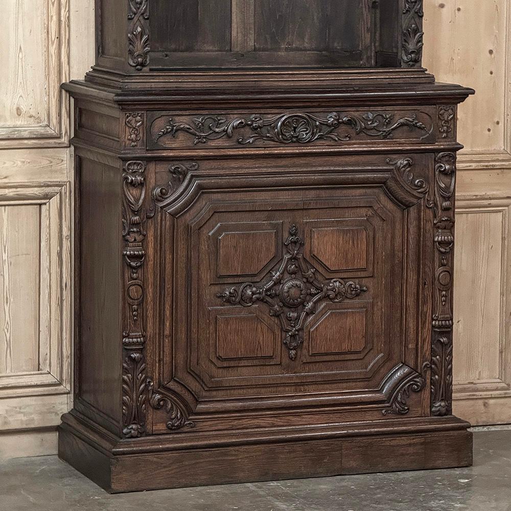 Oak Pair of Monumental French 19th Century Louis XIV Style Bookcases ~ Bibliotheques For Sale